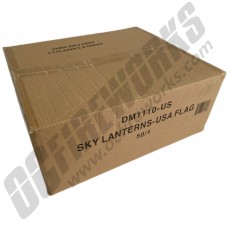 Wholesale Fireworks American Flag Sky Lantern Case 50/1 (Sky Lanterns)